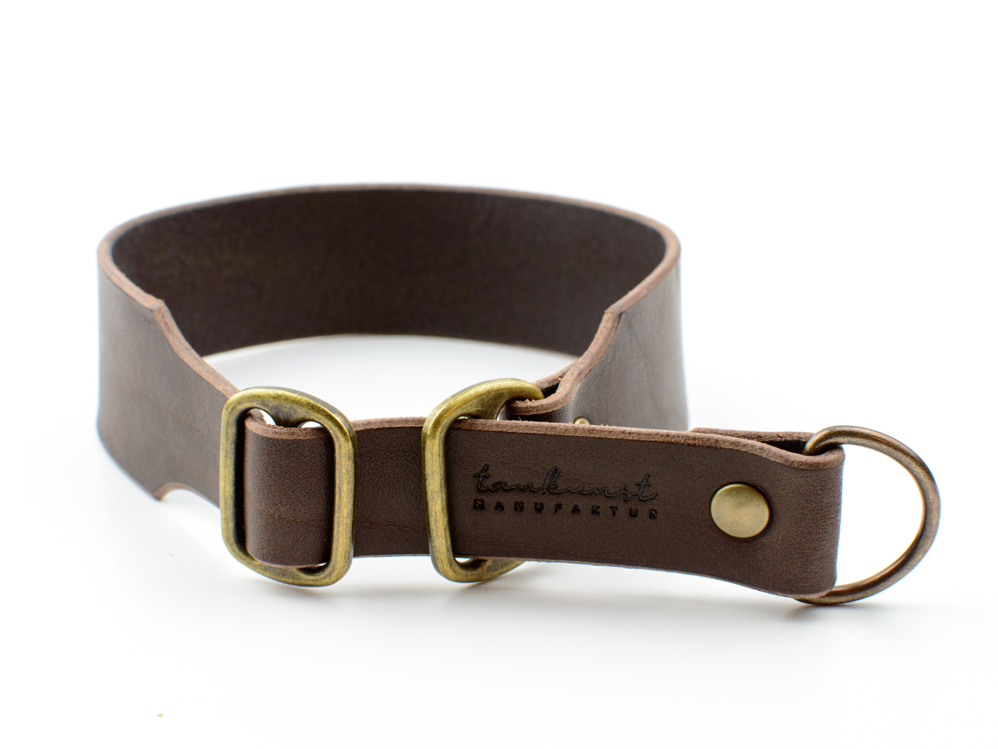 Breites Zugstopp Hundehalsband Leder Cora Detail