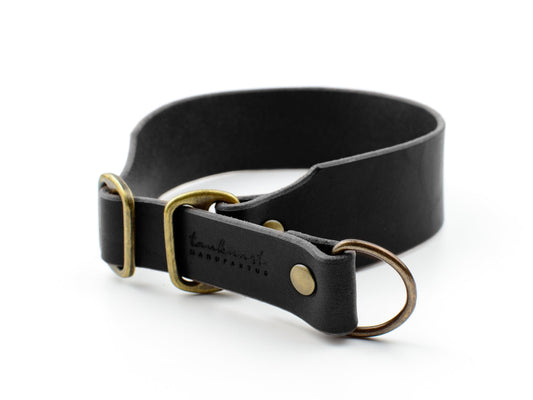 Breites Zugstopp Hundehalsband Leder Hilde
