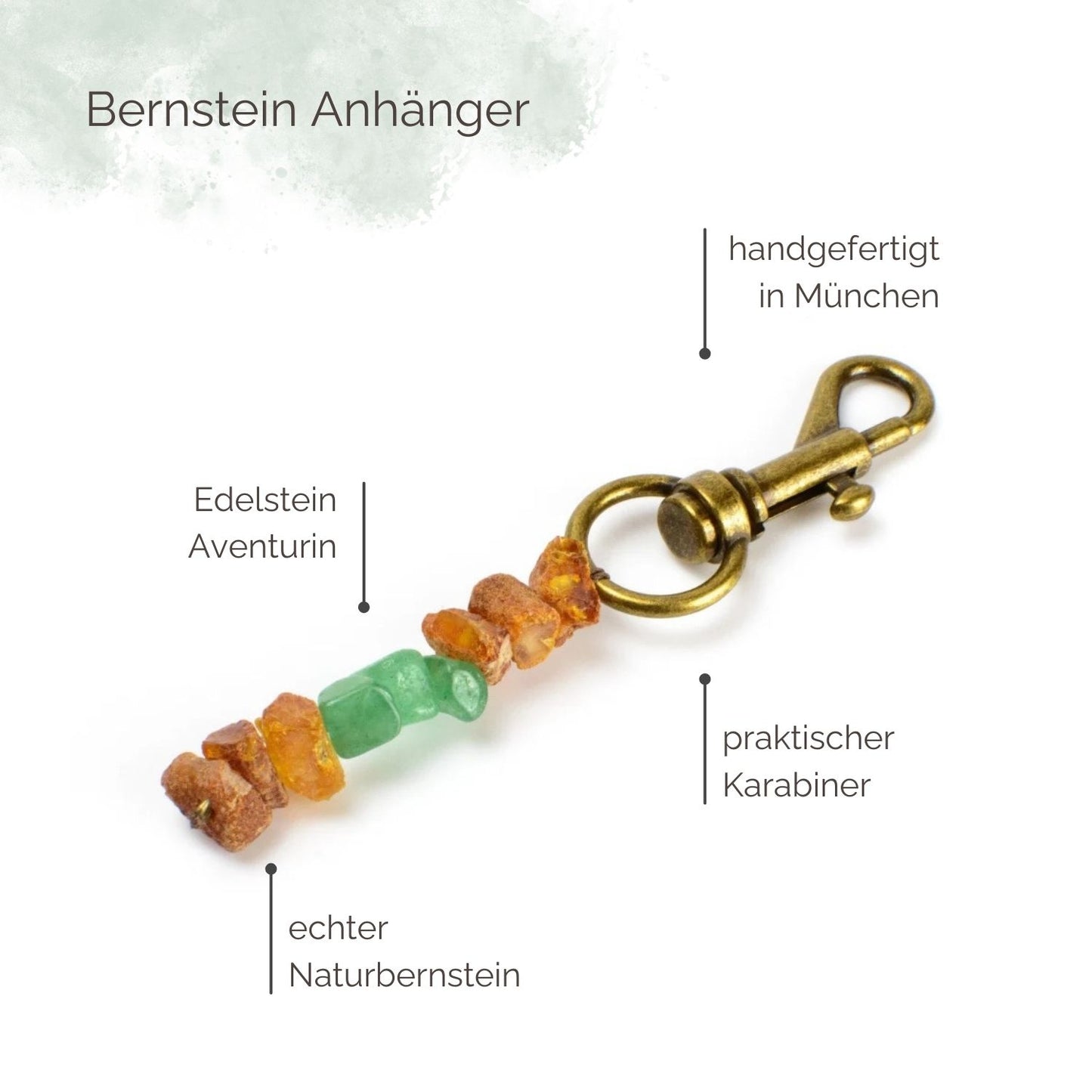 Highlights Bernstein Anhänger Aventurin