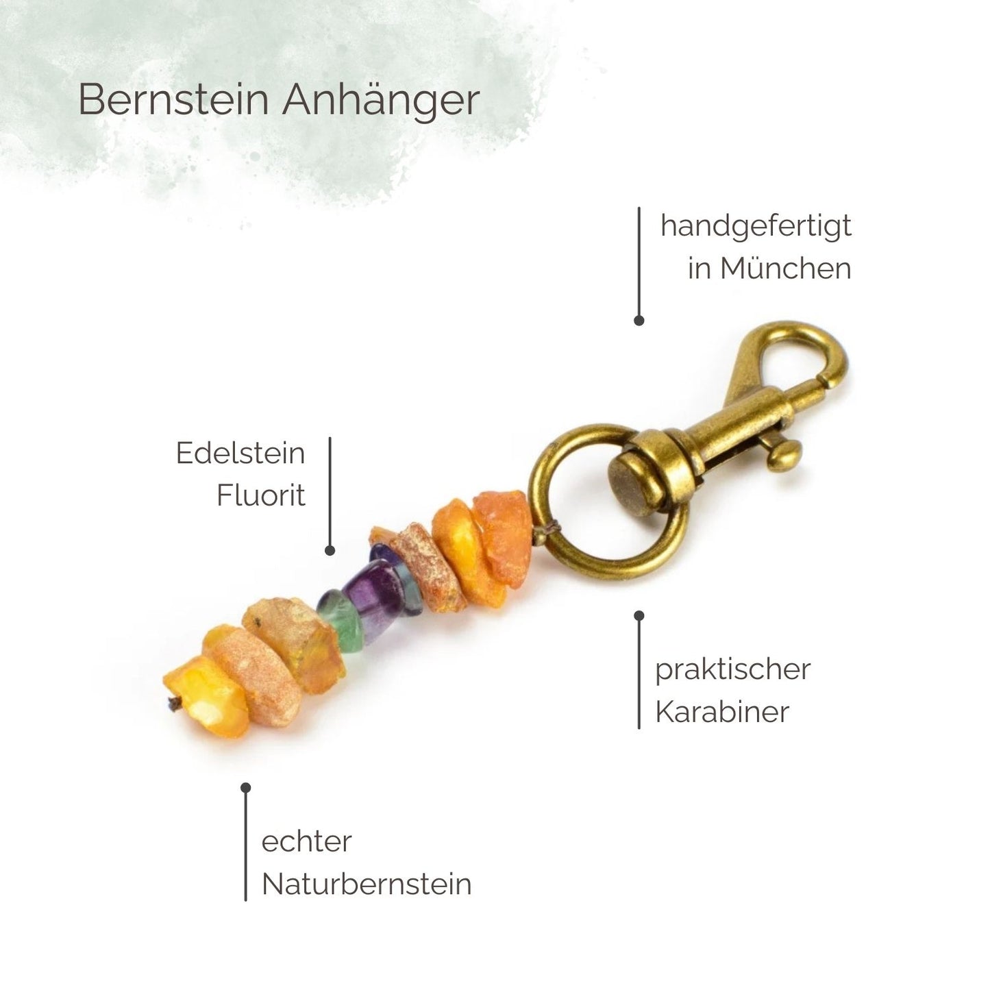 Highlights Bernstein Anhänger Fluorit