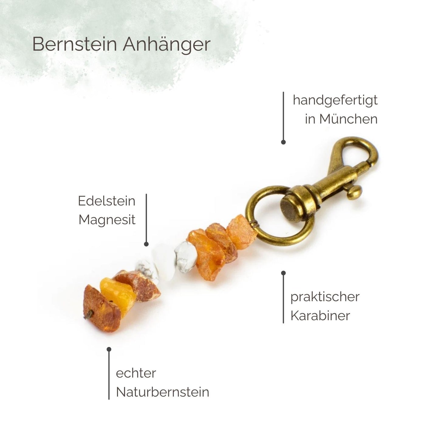 Highlights Bernstein Anhänger Magnesit