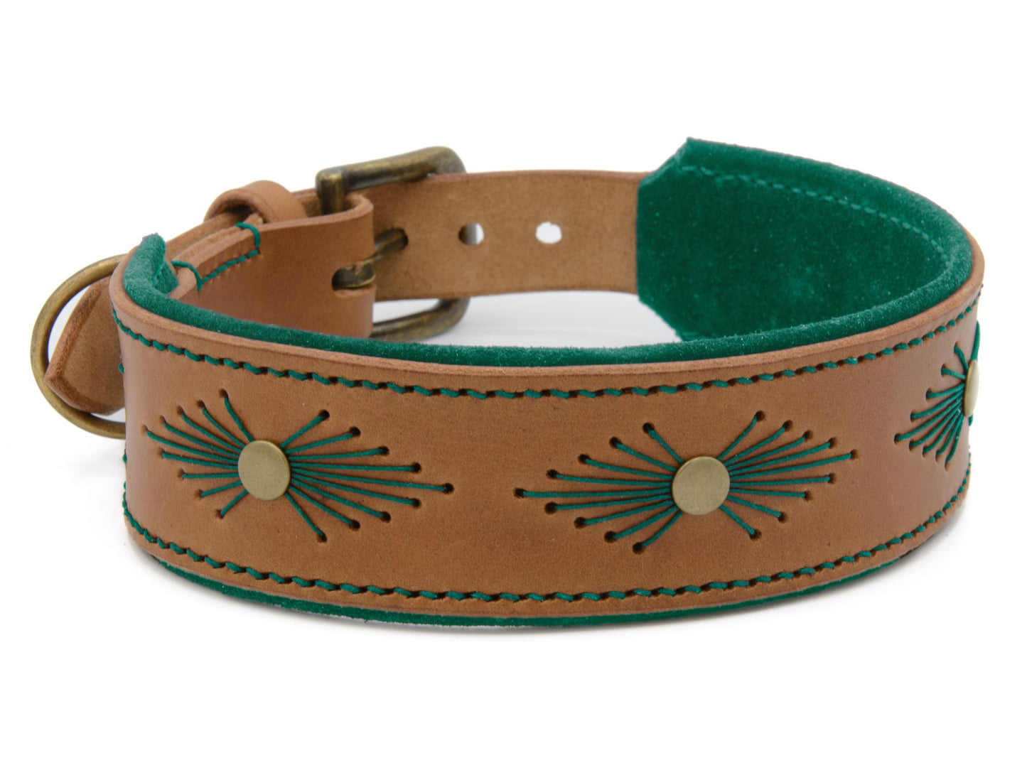 Lederhalsband 'Woodstock' Camel