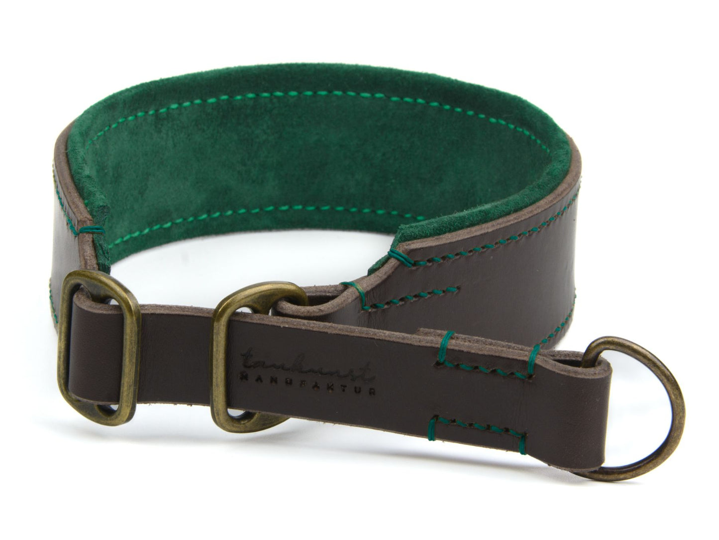 Zugstopp-Lederhalsband 'Wildfang' Dunkelbraun