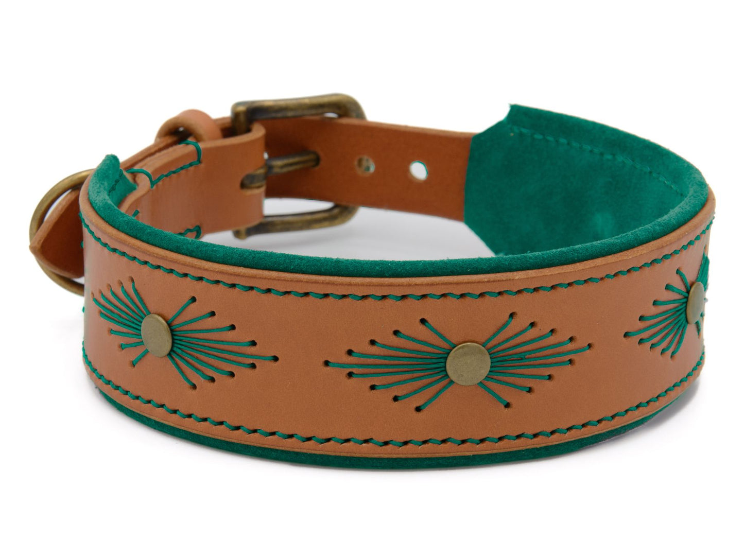 Lederhalsband 'Woodstock' Cognac