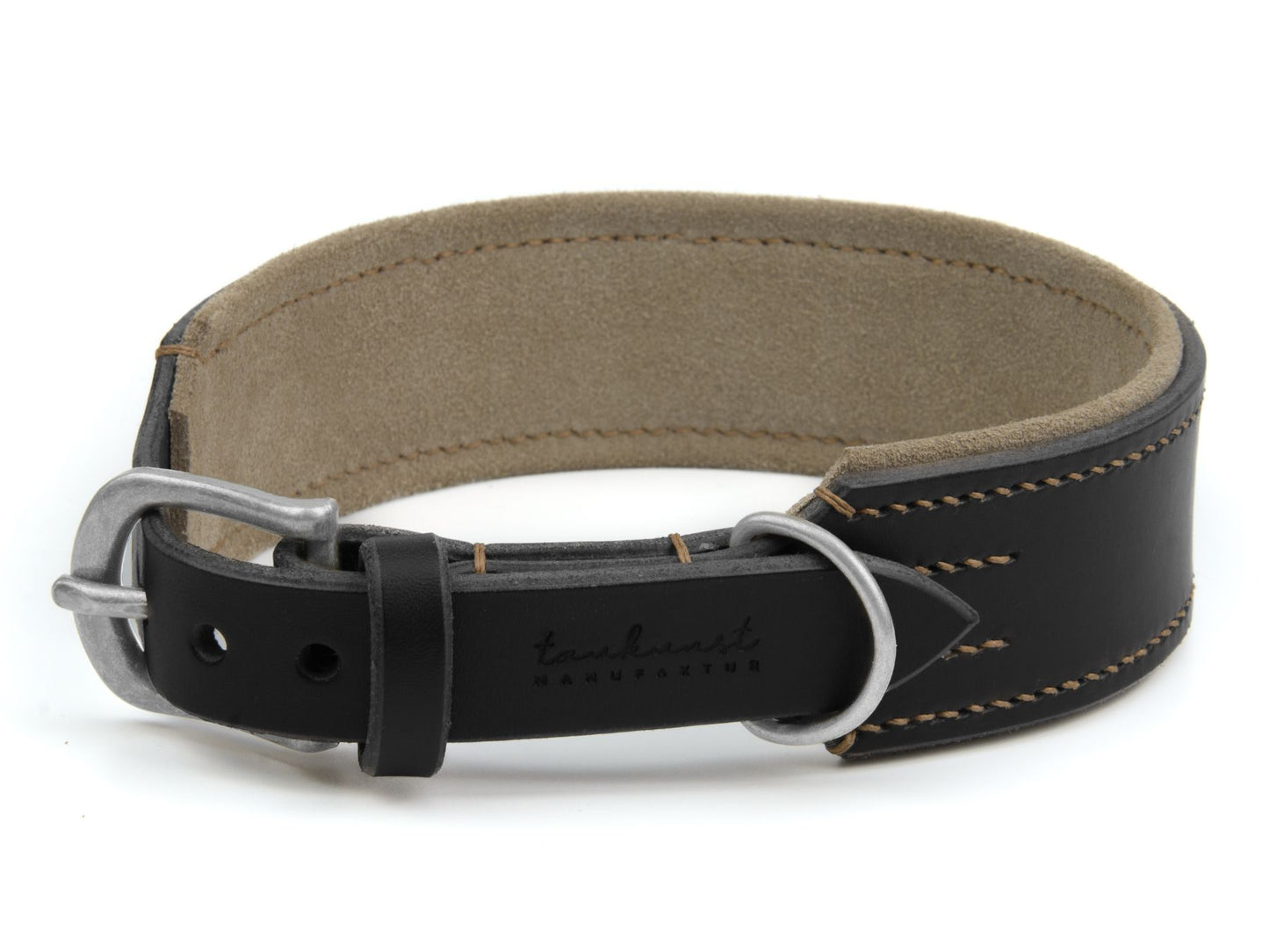Lederhalsband 'Wildfang' Schwarz