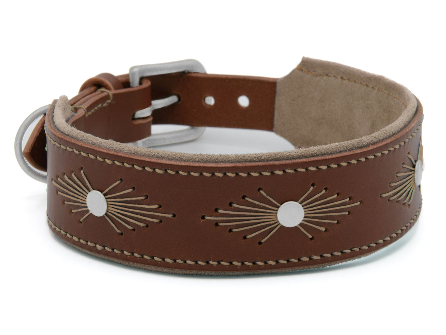 Lederhalsband 'Woodstock' Braun
