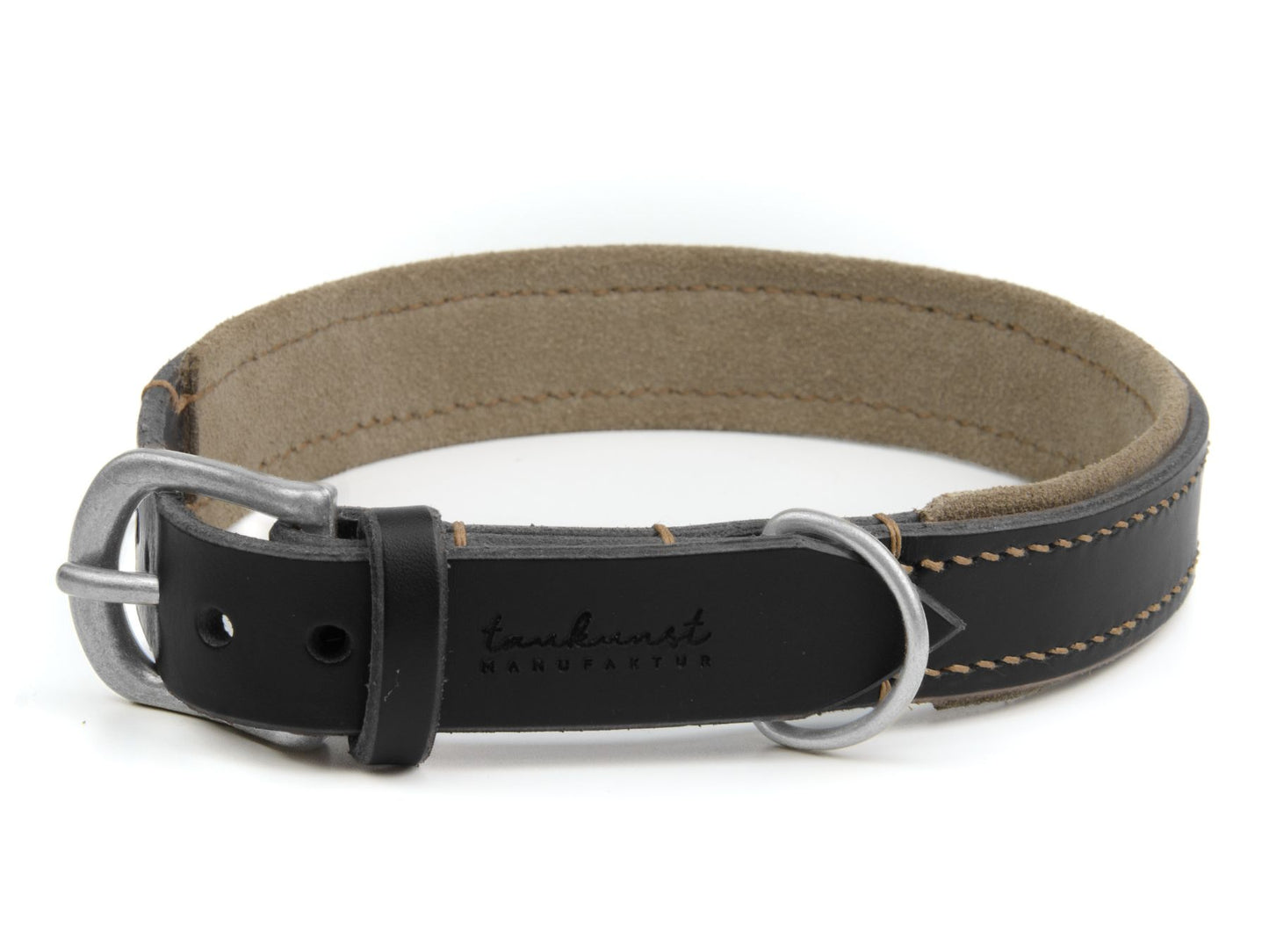 Lederhalsband 'Wildfang' Schwarz