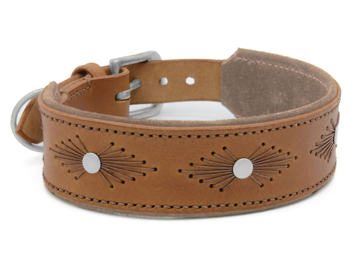 Lederhalsband 'Woodstock' Camel