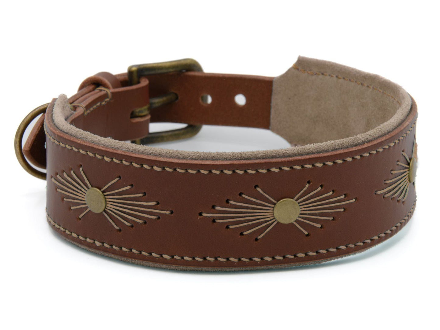 Lederhalsband 'Woodstock' Braun