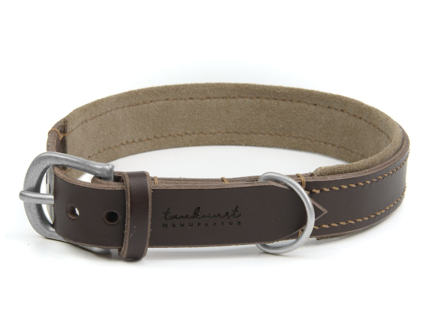 Lederhalsband 'Wildfang' Dunkelbraun