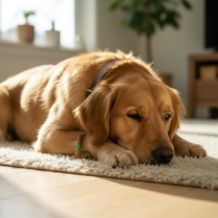Bernstein Anhänger Aventurin Hund Shooting