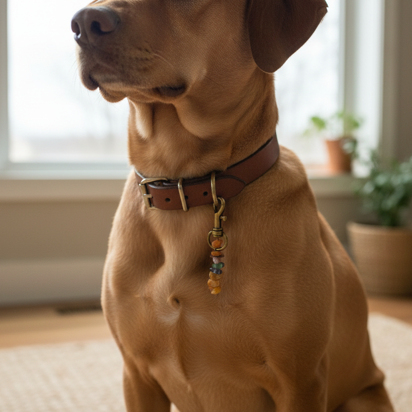 Bernstein Anhänger Fluorit Hund Shooting
