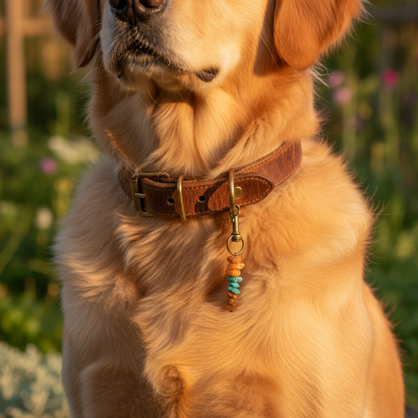 Bernstein Anhänger Türkis Hund Shooting