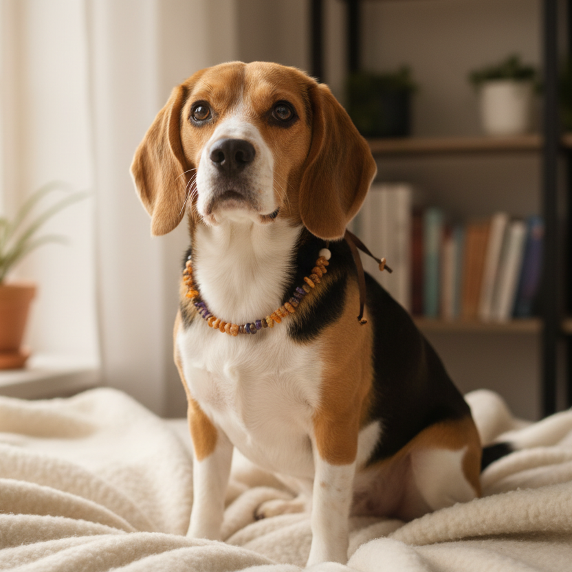 Bernsteinkette Hund Amethyst Verstellbar Shooting