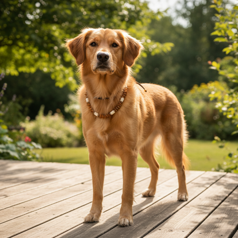 Bernsteinkette Hund EM Keramik Verstellbar Shooting