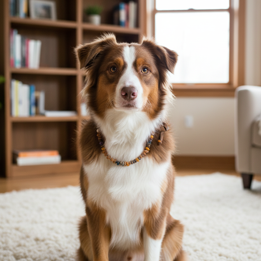 Bernsteinkette Hund Fluorit Verstellbar Shooting