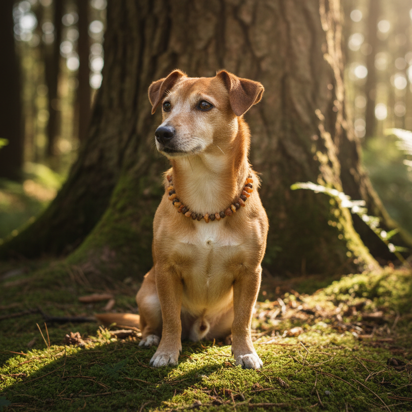 Bernsteinkette Hund Kokos Shooting