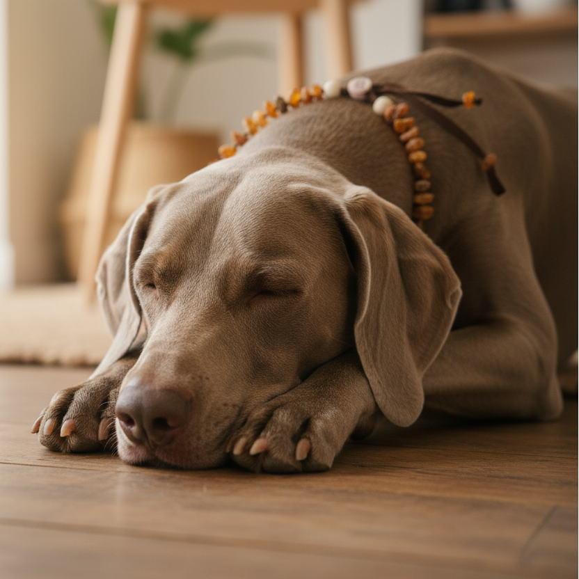 Bernsteinkette Hund Natur Verstellbar Shooting