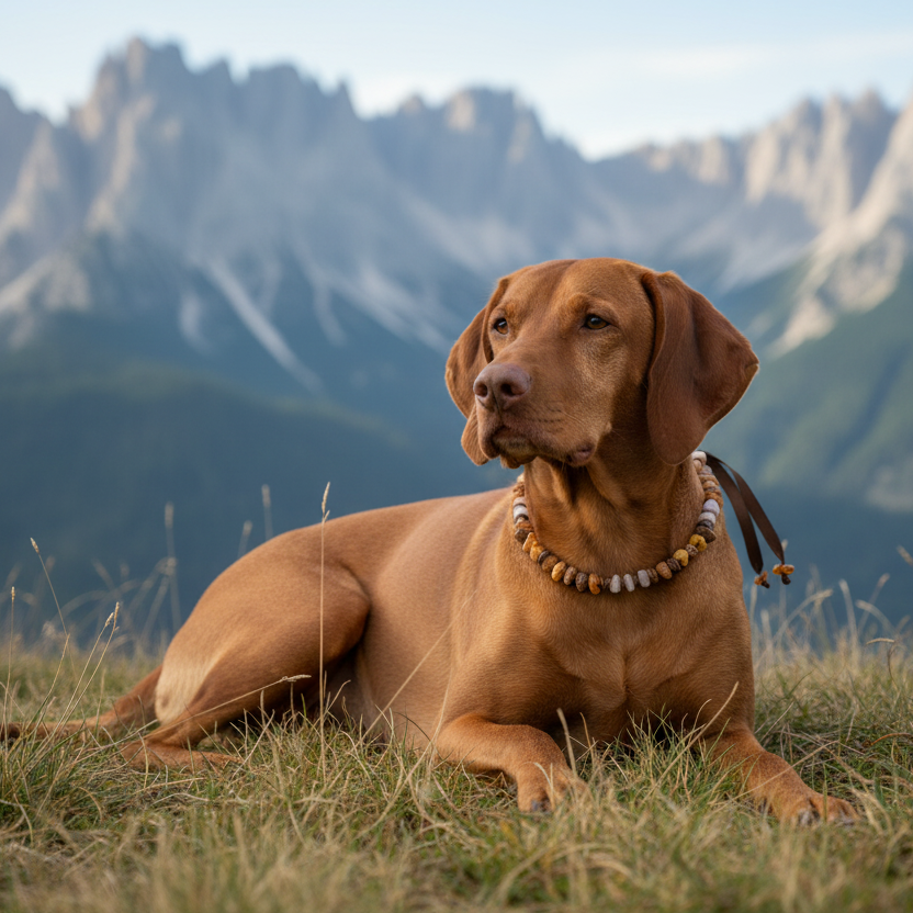 Bernsteinkette Hund Rosenquarz Verstellbar Shooting