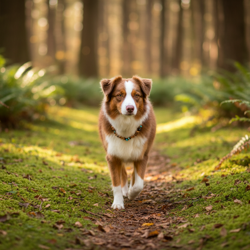 Bernsteinkette Hund Türkis Shooting
