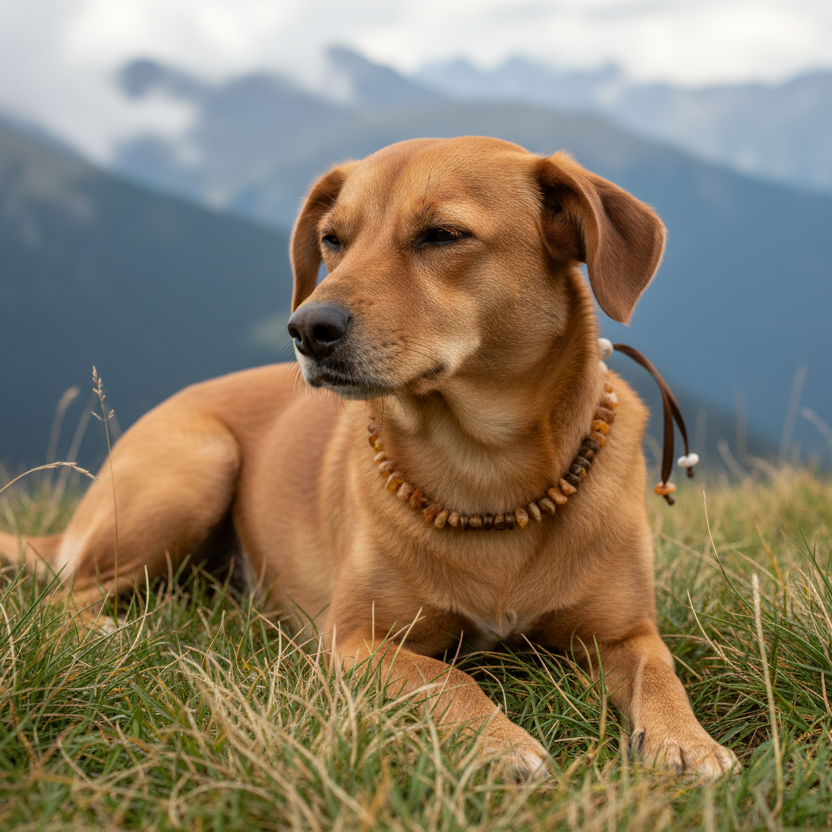 Bernsteinkette Hund Tigerauge Verstellbar Shooting