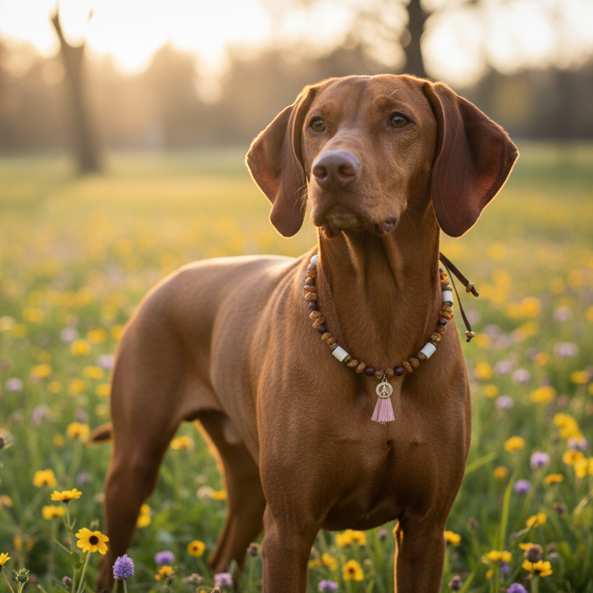 Bernsteinkette Rosari Bordeaux Hund Verstellbar Shooting