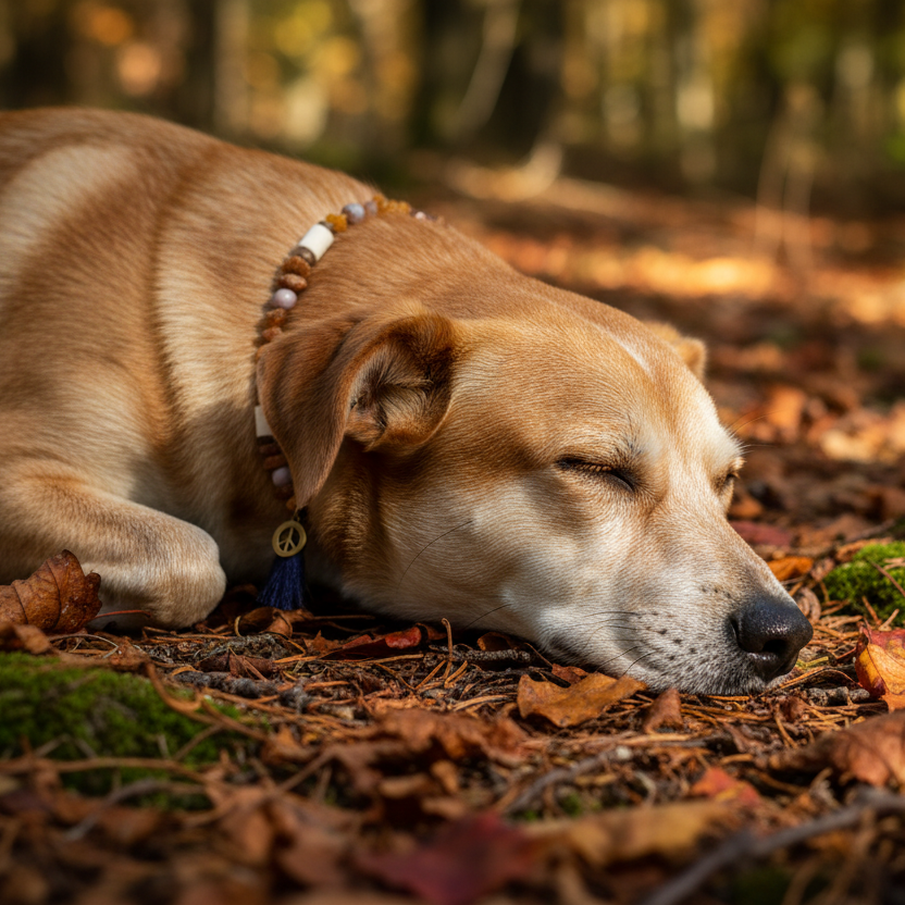 Bernsteinkette Rosari Hellgrau Hund Shooting