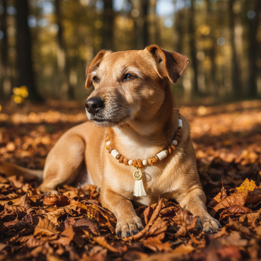 Bernsteinkette Rosari Natur Hund Shooting