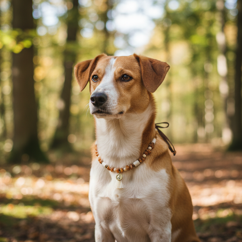 Bernsteinkette Rosari Natur Hund Verstellbar Shooting