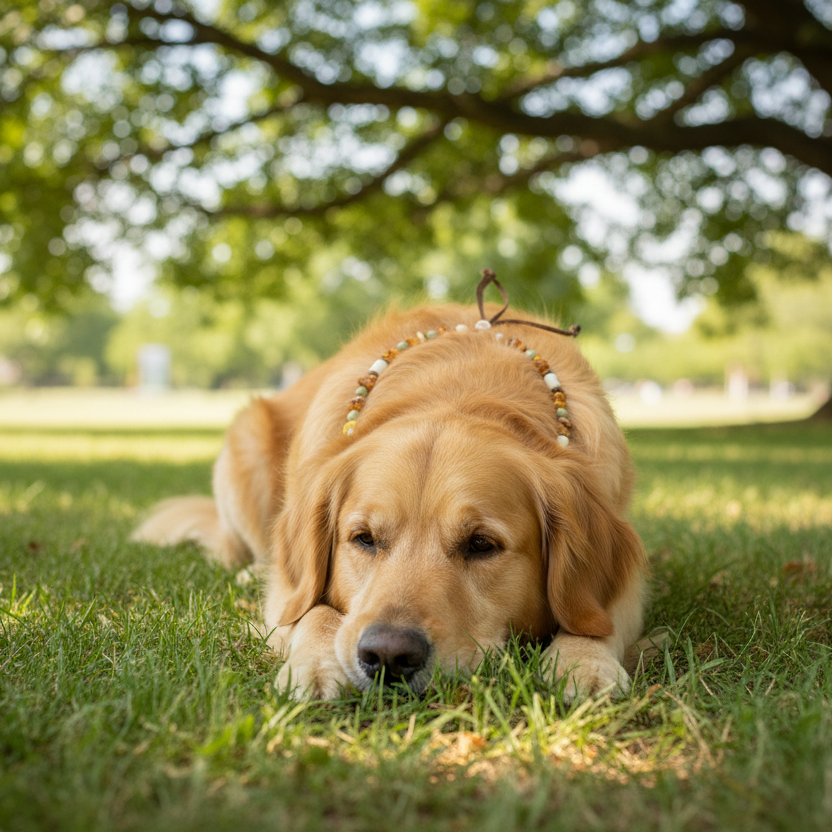 Bernsteinkette Rosari Pistazie Hund Verstellbar Shooting