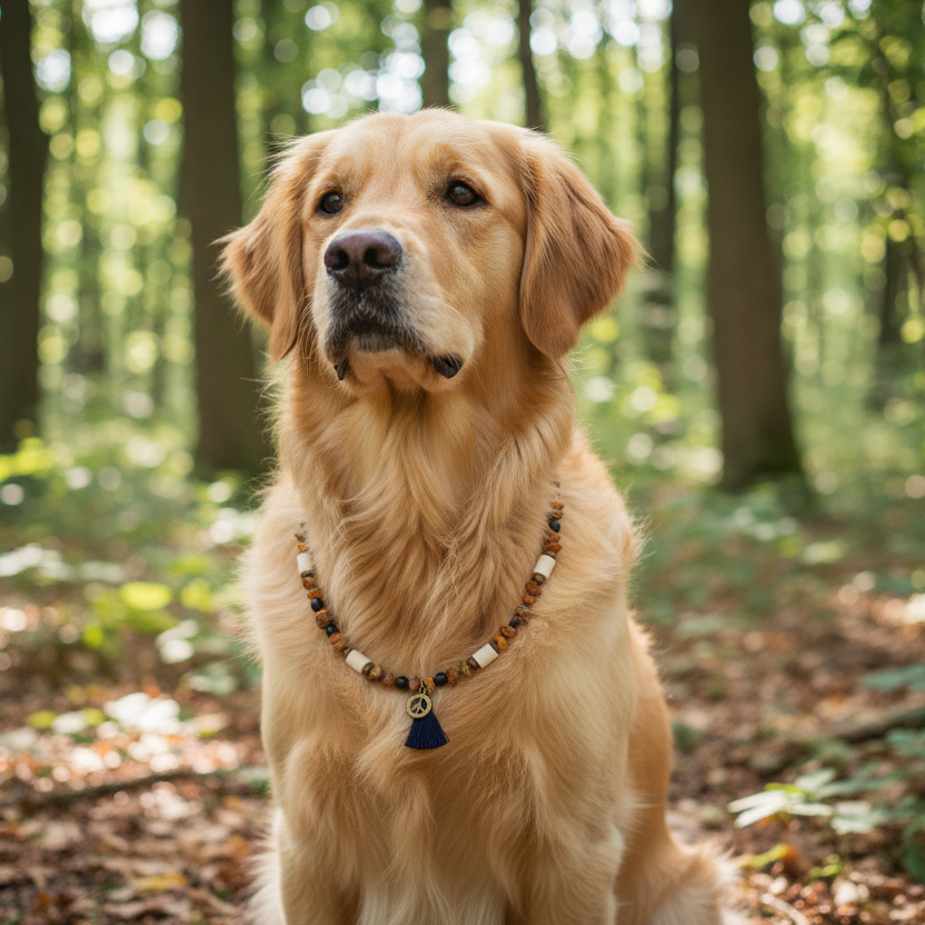Bernsteinkette Rosari Schwarz Hund Shooting