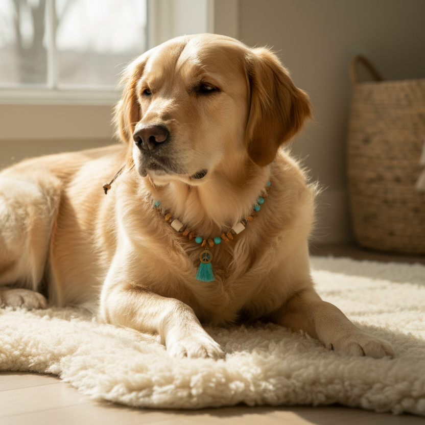 Bernsteinkette Rosari Türkis Hund Verstellbar Shooting