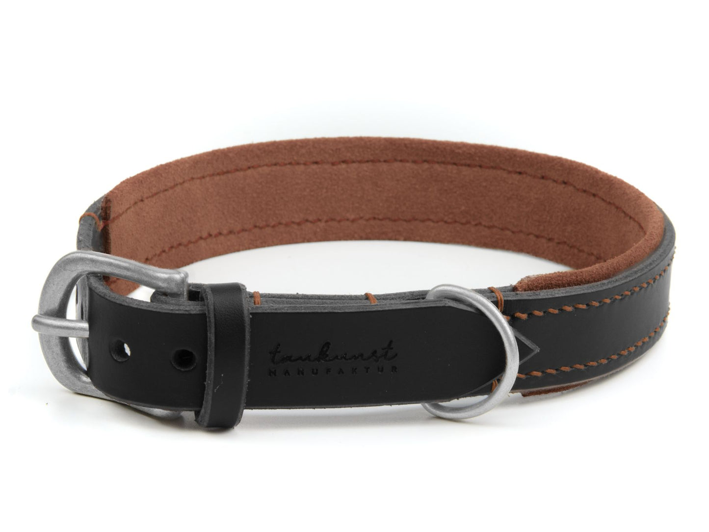 Lederhalsband 'Wildfang' Schwarz