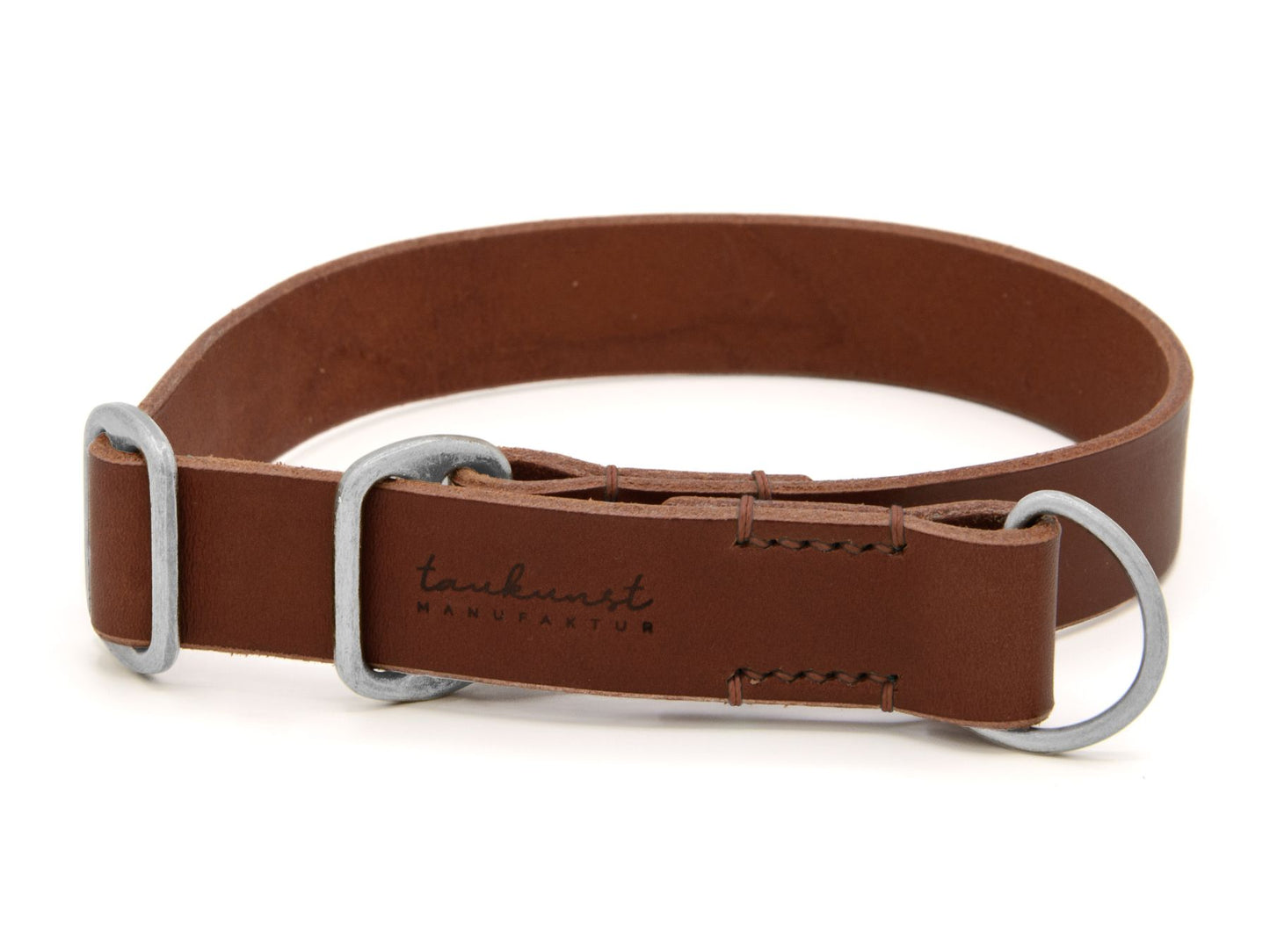 Zugstopp-Lederhalsband 'Waldgeist' Braun