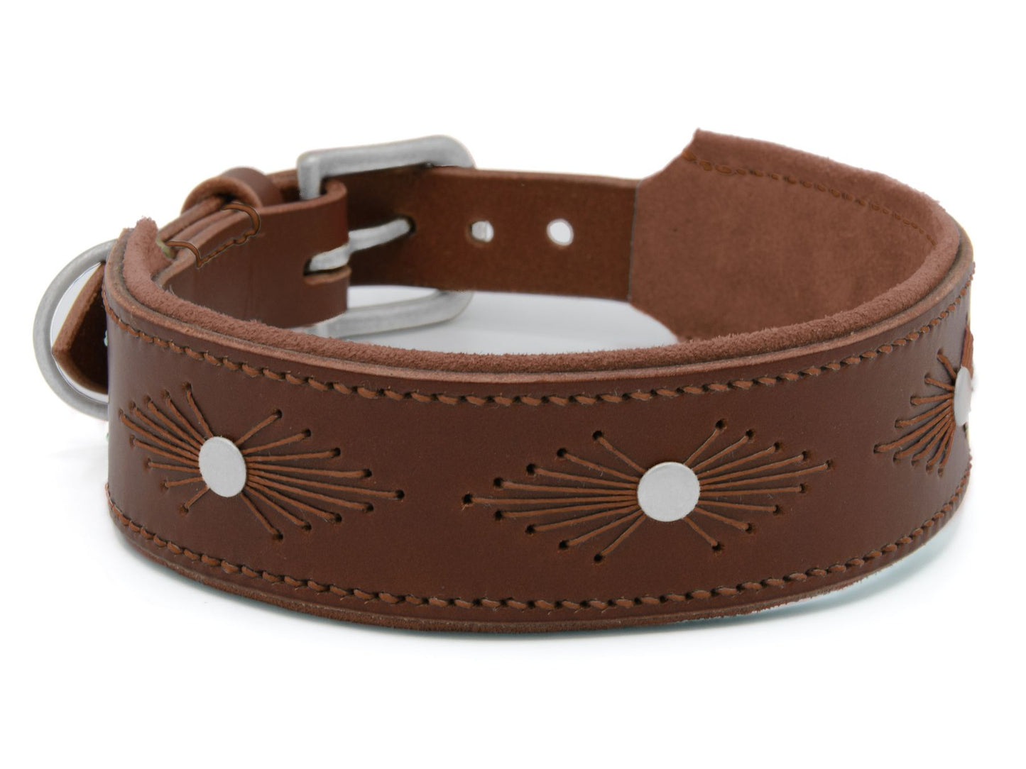 Lederhalsband 'Woodstock' Braun