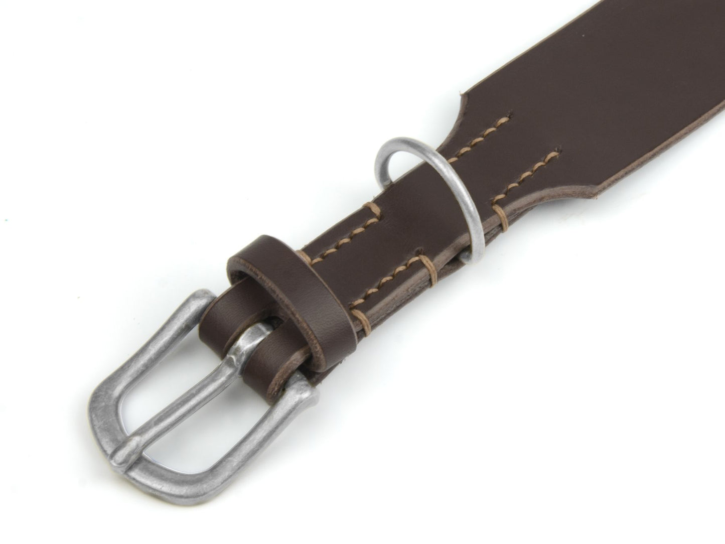 Lederhalsband 'Waldgeist' Dunkelbraun