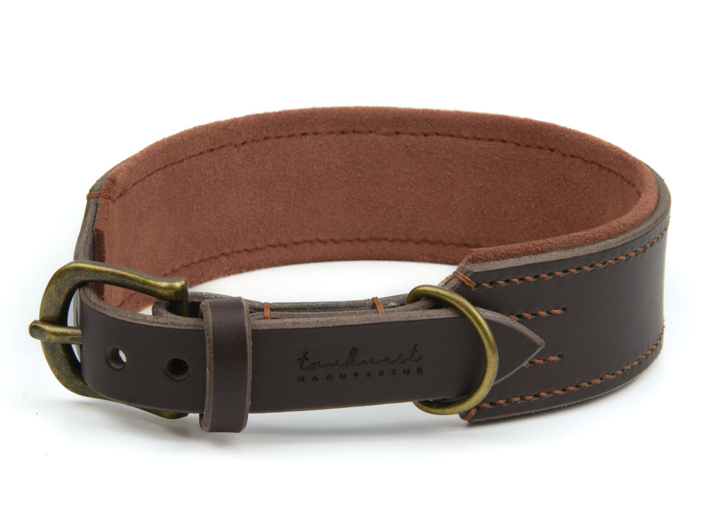Lederhalsband 'Wildfang' Dunkelbraun