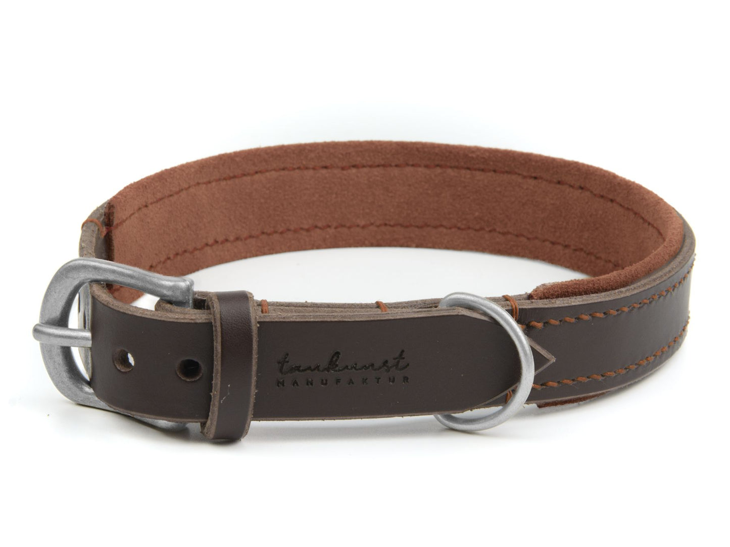 Lederhalsband 'Wildfang' Dunkelbraun