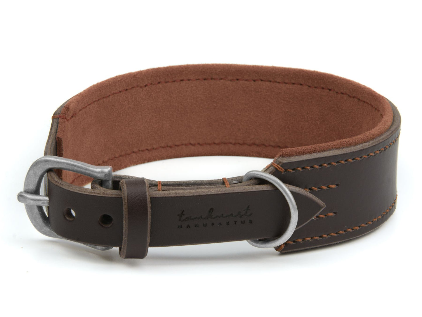 Lederhalsband 'Wildfang' Dunkelbraun