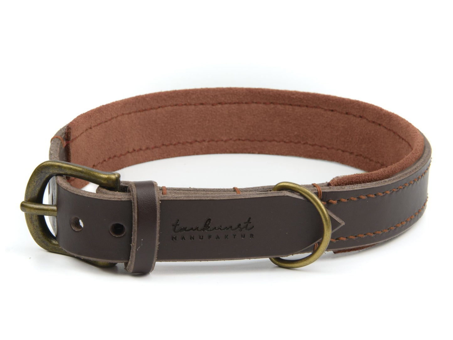 Lederhalsband 'Wildfang' Dunkelbraun