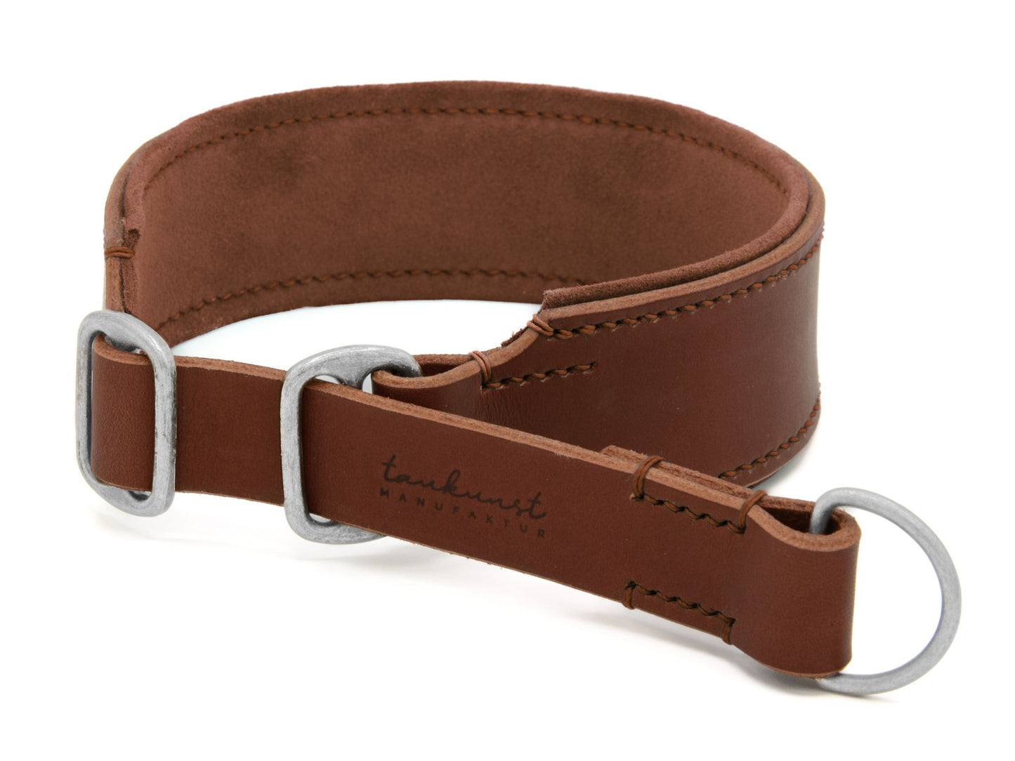 Zugstopp-Lederhalsband 'Wildfang' Braun