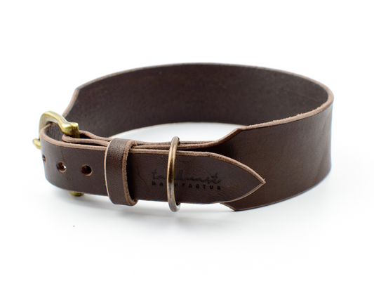 Breites Hundehalsband Leder Lederhalsband Cora