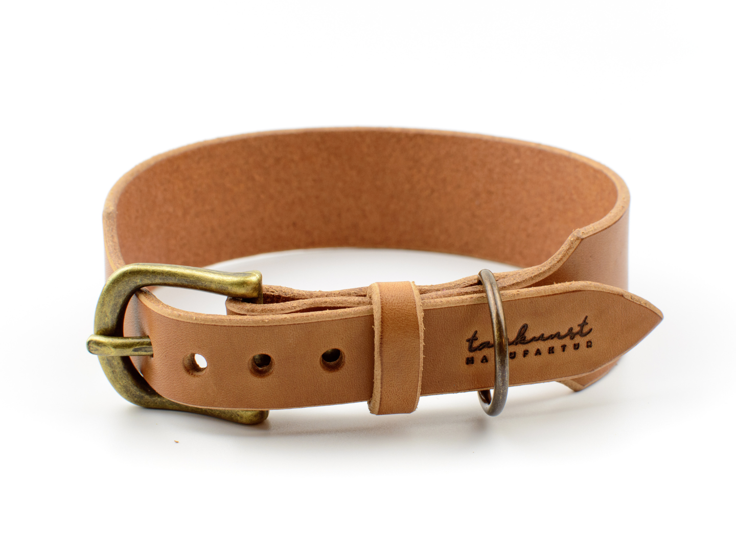 Breites Hundehalsband Leder Lederhalsband Viola Detail