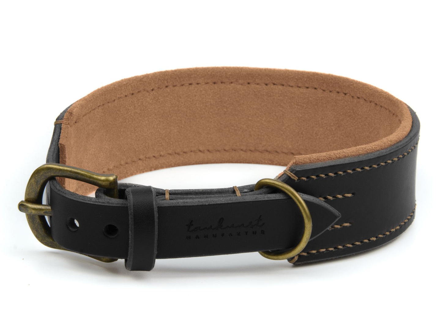 Lederhalsband 'Wildfang' Schwarz