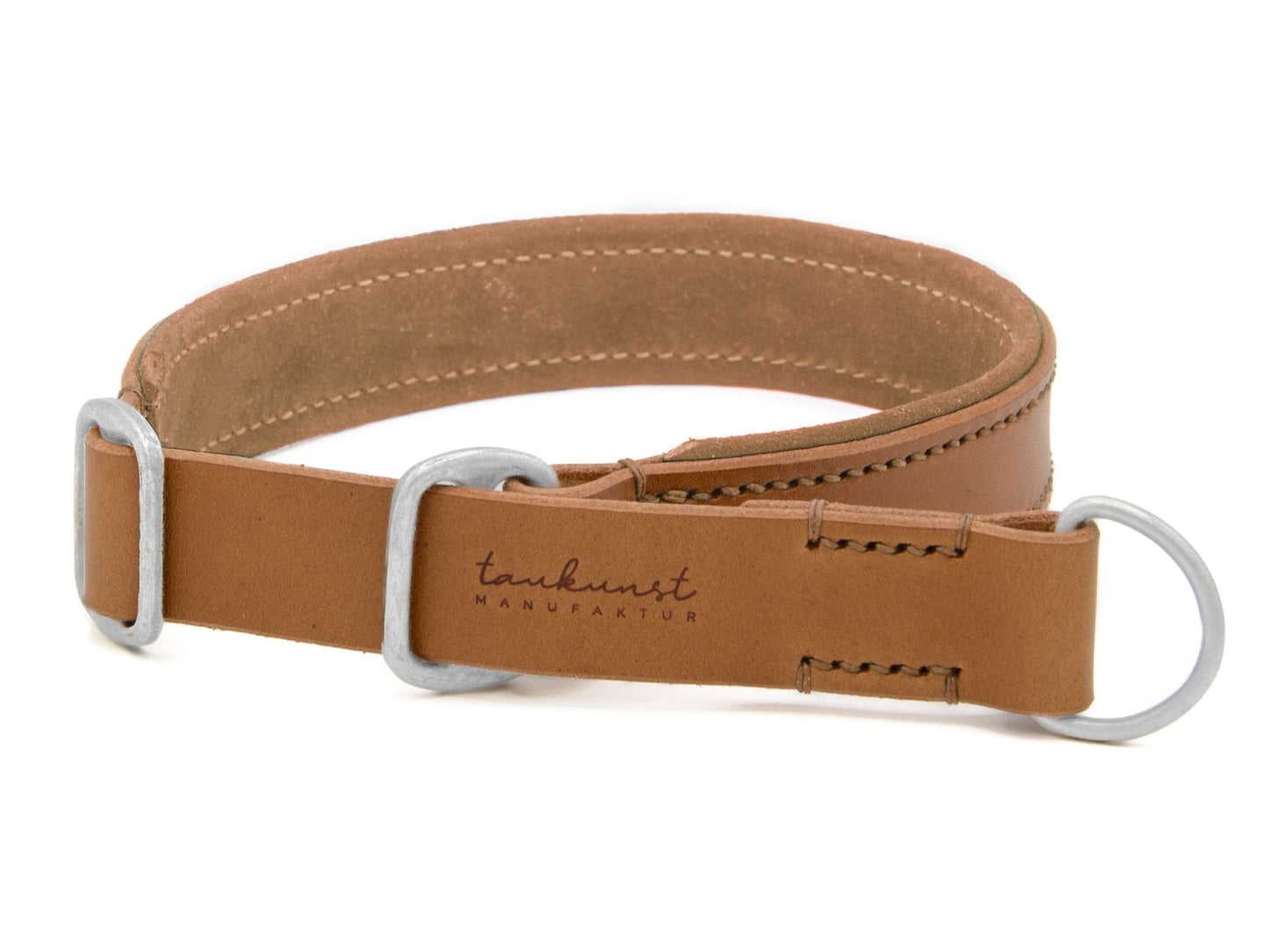 Zugstopp-Lederhalsband 'Wildfang' Camel