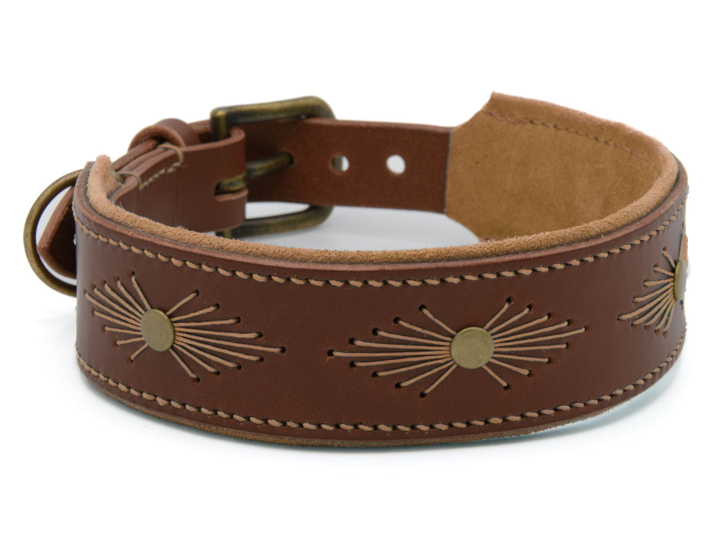 Lederhalsband 'Woodstock' Braun