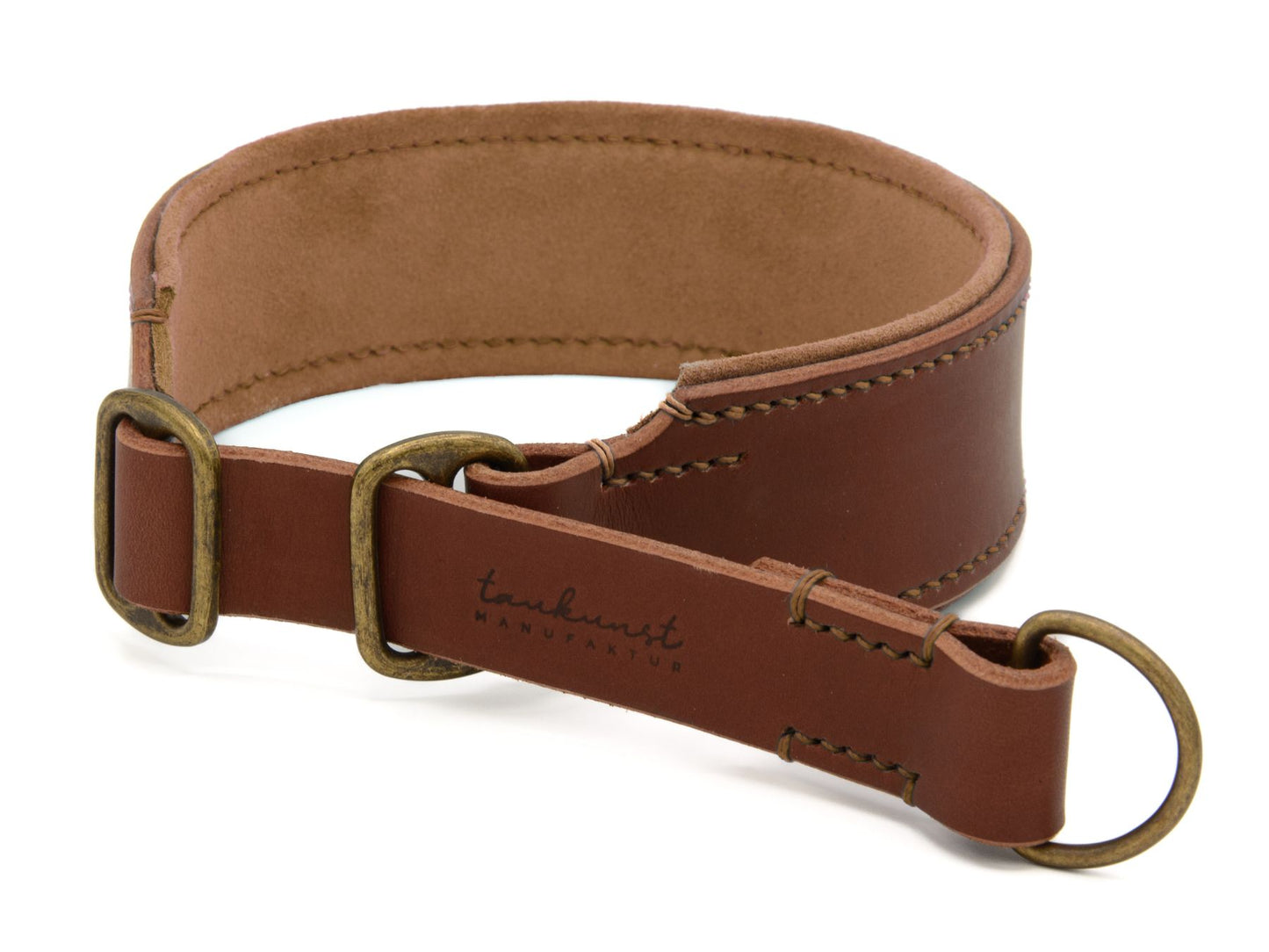 Zugstopp-Lederhalsband 'Wildfang' Braun