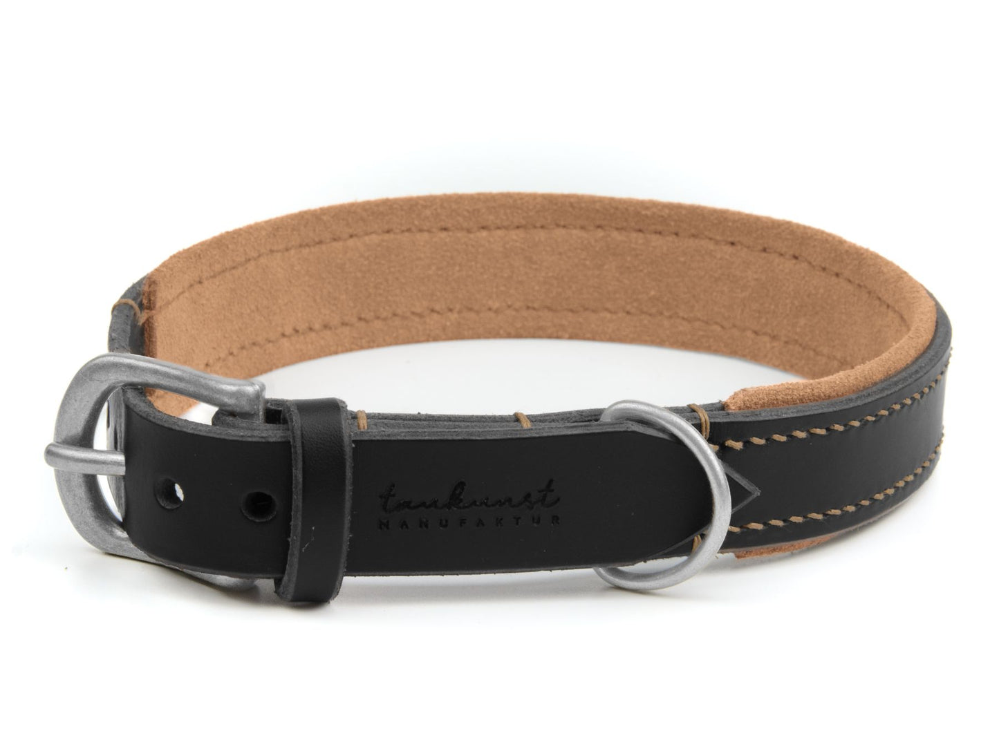 Lederhalsband 'Wildfang' Schwarz