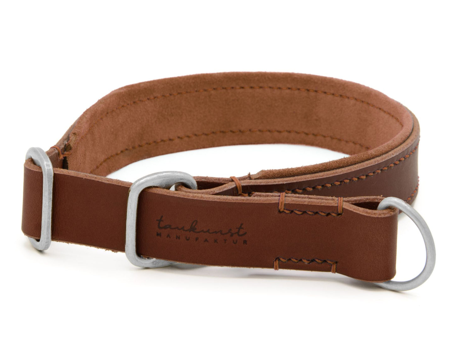 Zugstopp-Lederhalsband 'Wildfang' Braun