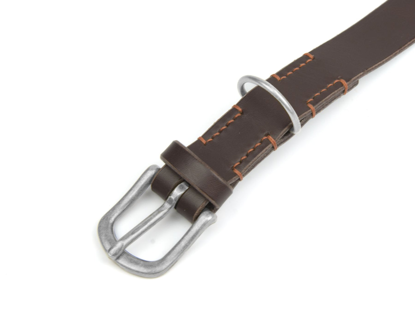 Lederhalsband 'Waldgeist' Dunkelbraun